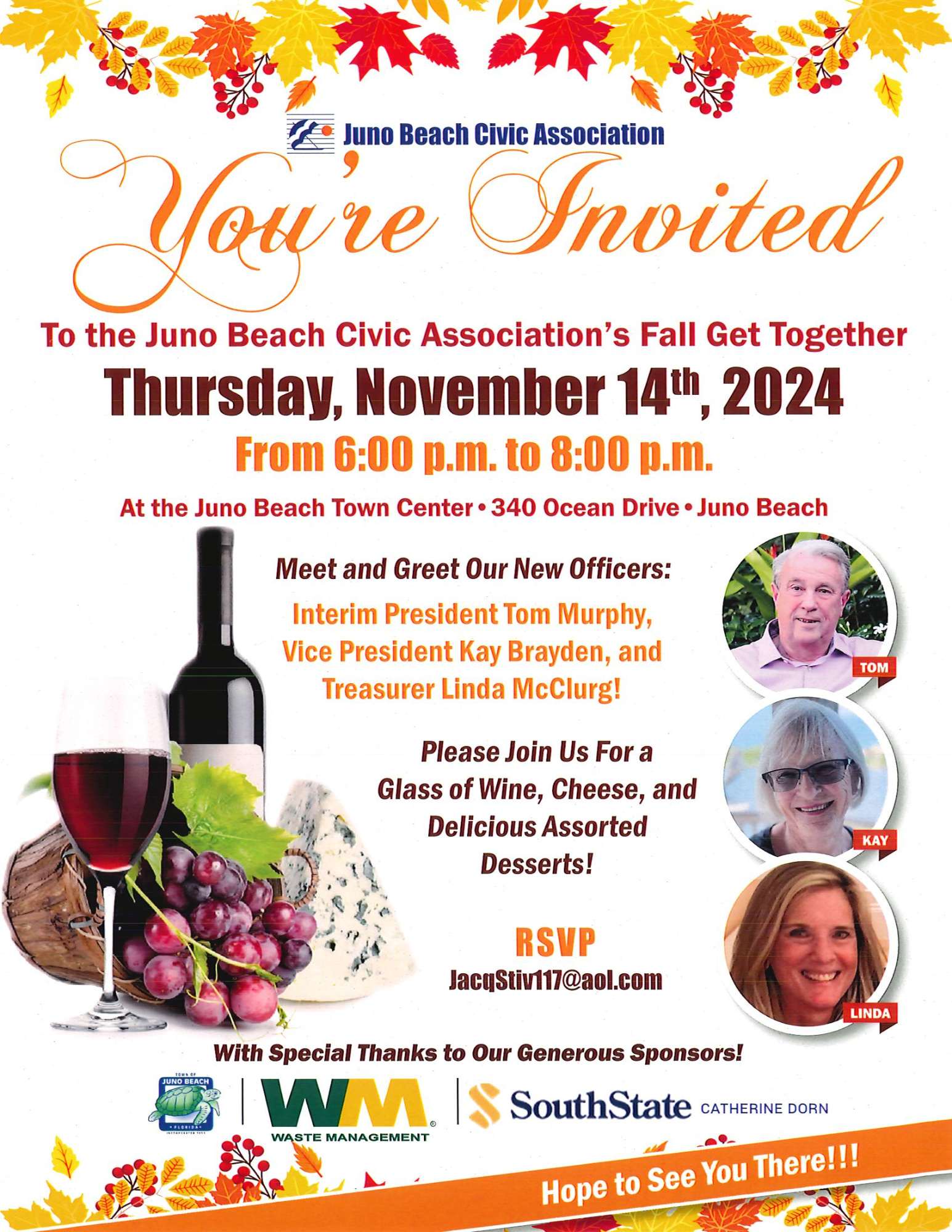 Juno Beach Civic Association's Fall Get Together Town of Juno Beach