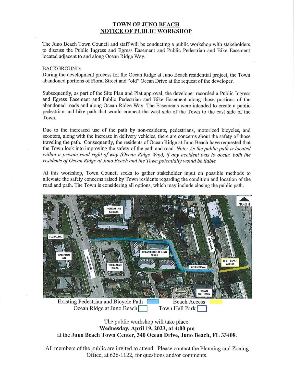 Notice of Public Workshop - Ocean Ridge