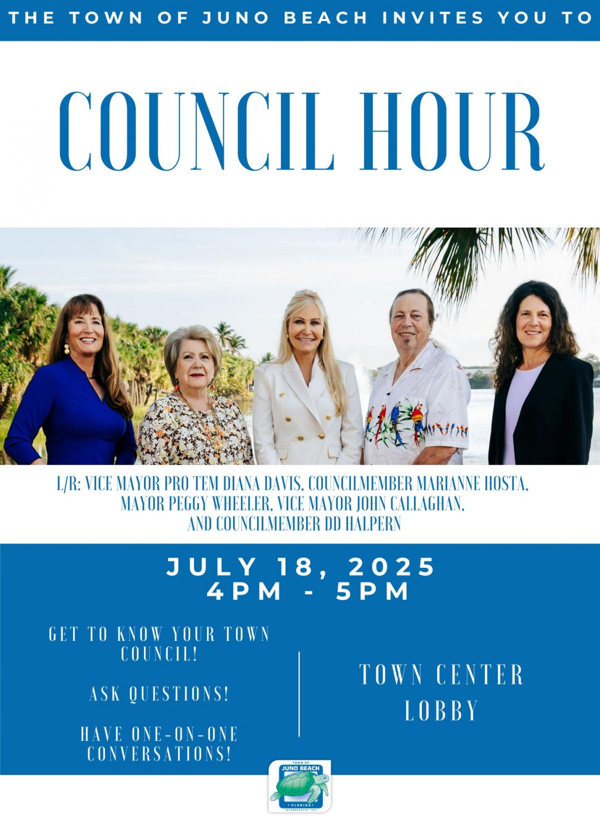 Council Hour Flyer July 18, 2025