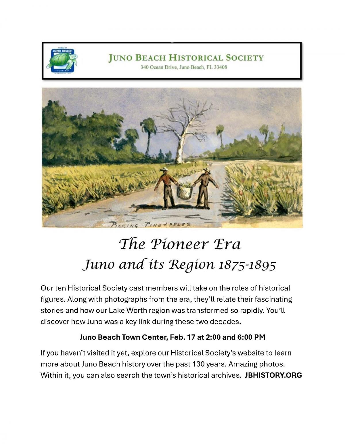 JBHS "The Pioneer Era Presentation" 2026 Flyer